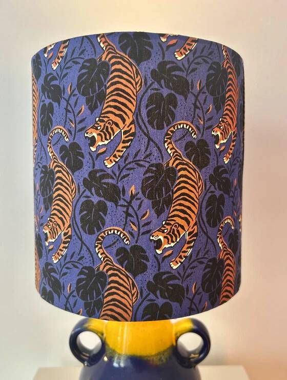 Upcycled table lamp made from an original 1970s Pop Art Dümler & Breiden vase.