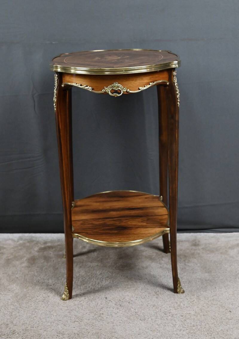 Table de salon guéridon en palissandre, style transition – 1re partie XXe