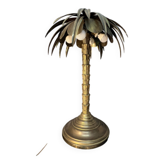 Palm tree lamp  bronze and brass