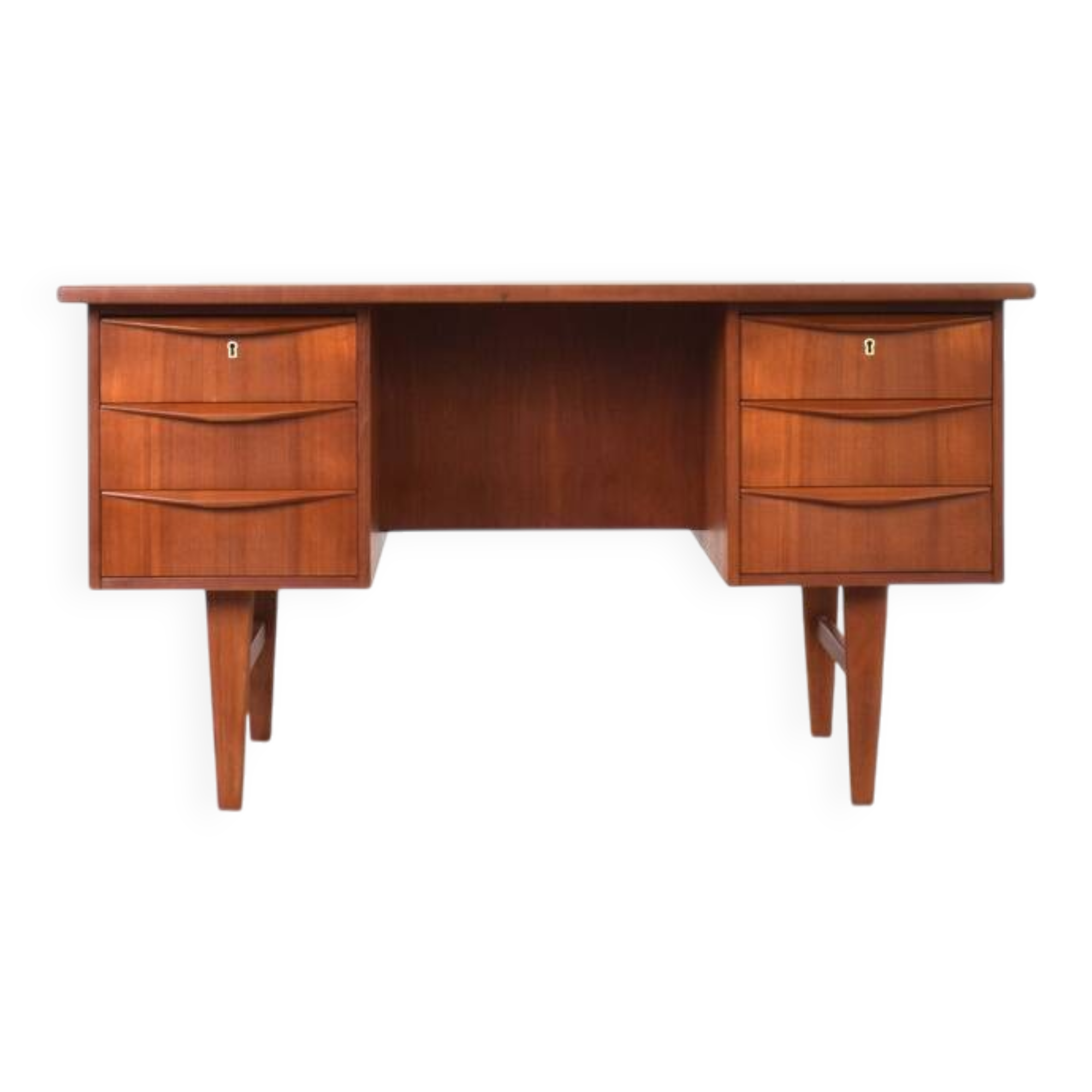 Mid-Century Danish Teak Executive Desk, 1960s.