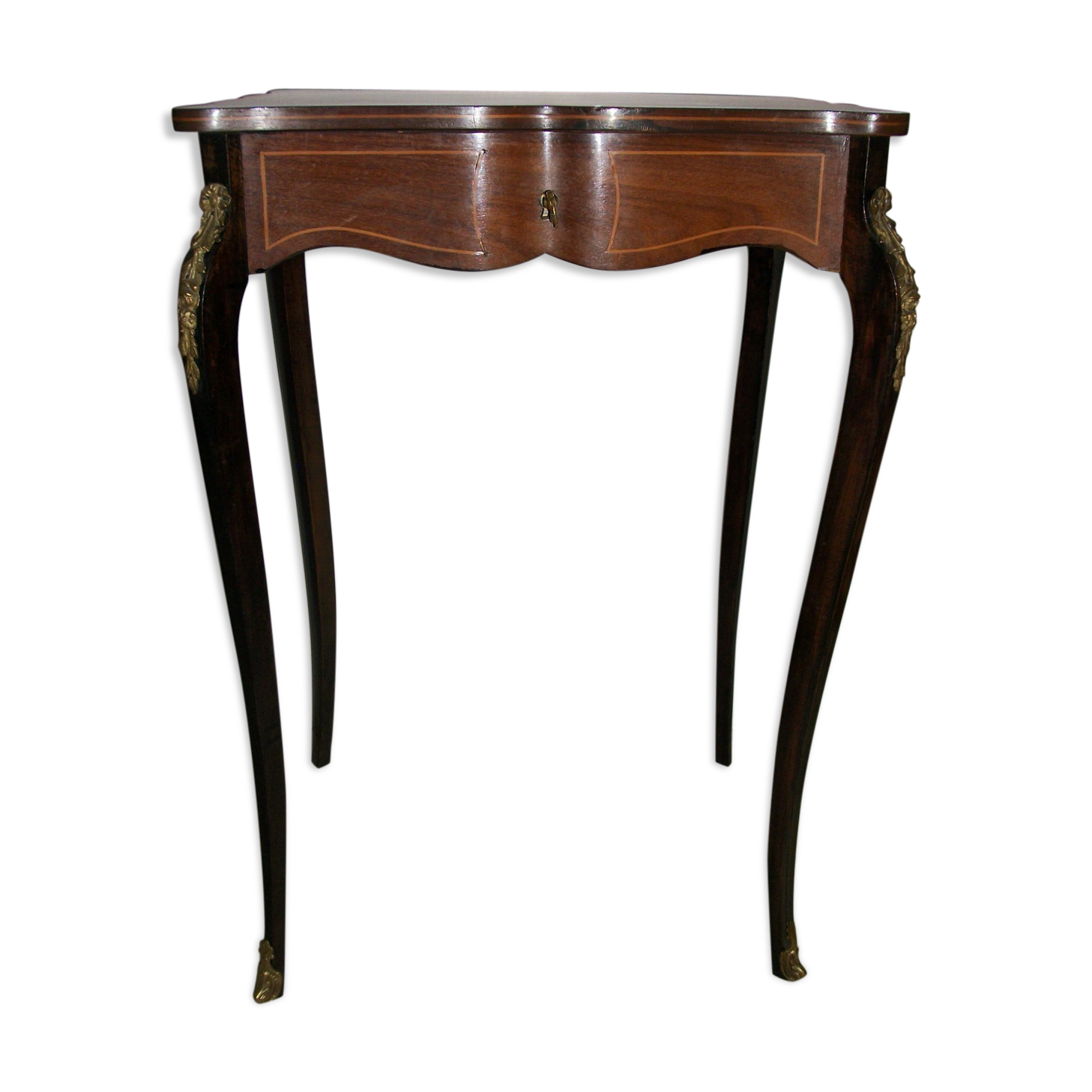 Table in marquetry style Louis XV Napoleon lll