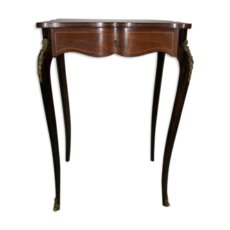 Table in marquetry style Louis XV Napoleon lll