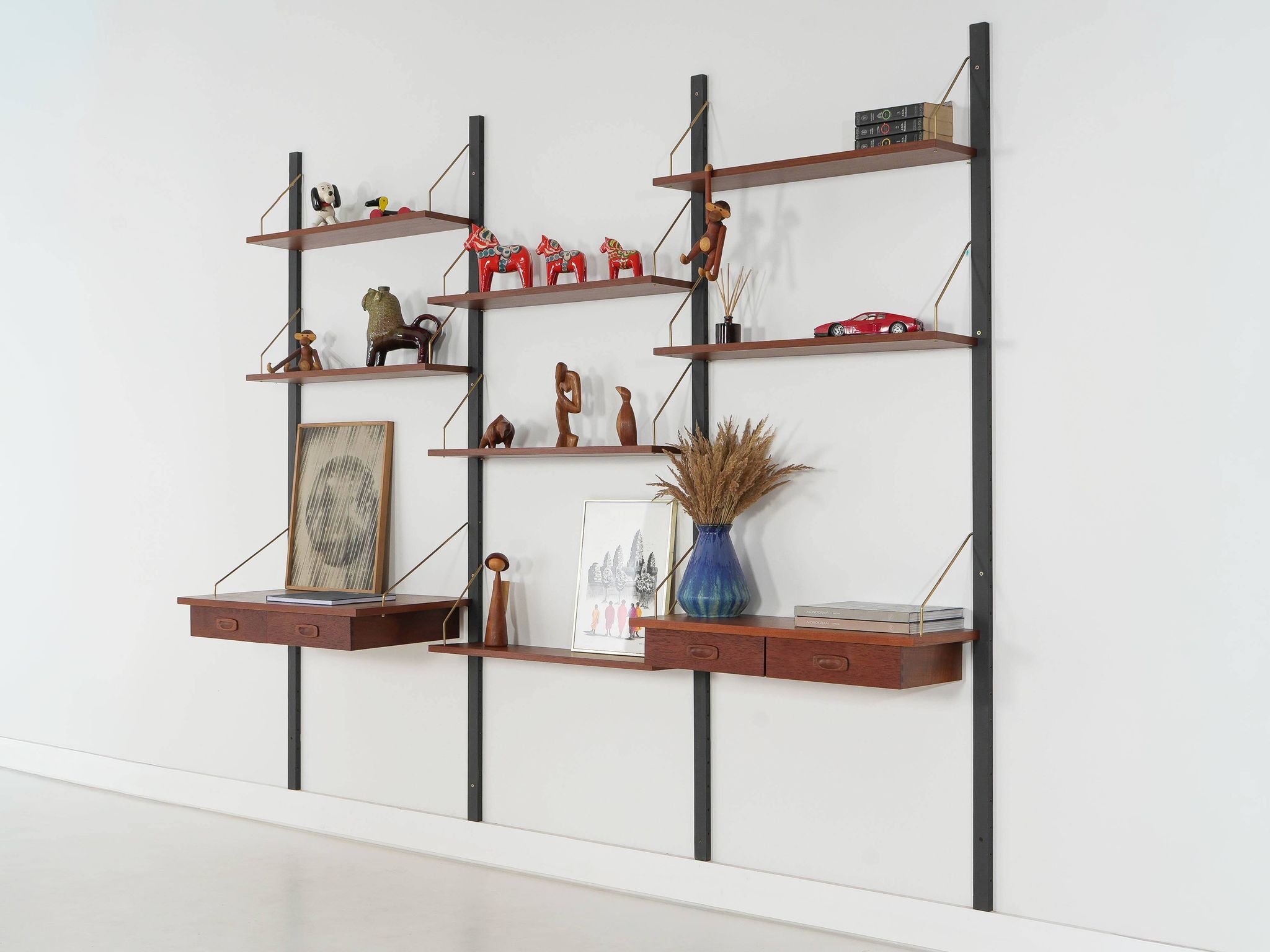 PS System Modular Shelving – Teak Veneer, Danish Design, 1970s