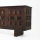 Vintage Brutalist Spanish carved sideboard credenza