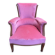Bergère de style Louis XVI velours rose