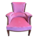 Bergère de style Louis XVI velours rose