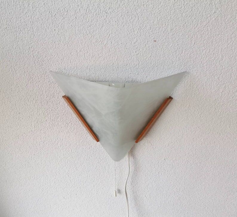 Glass wall lamp, 1980s