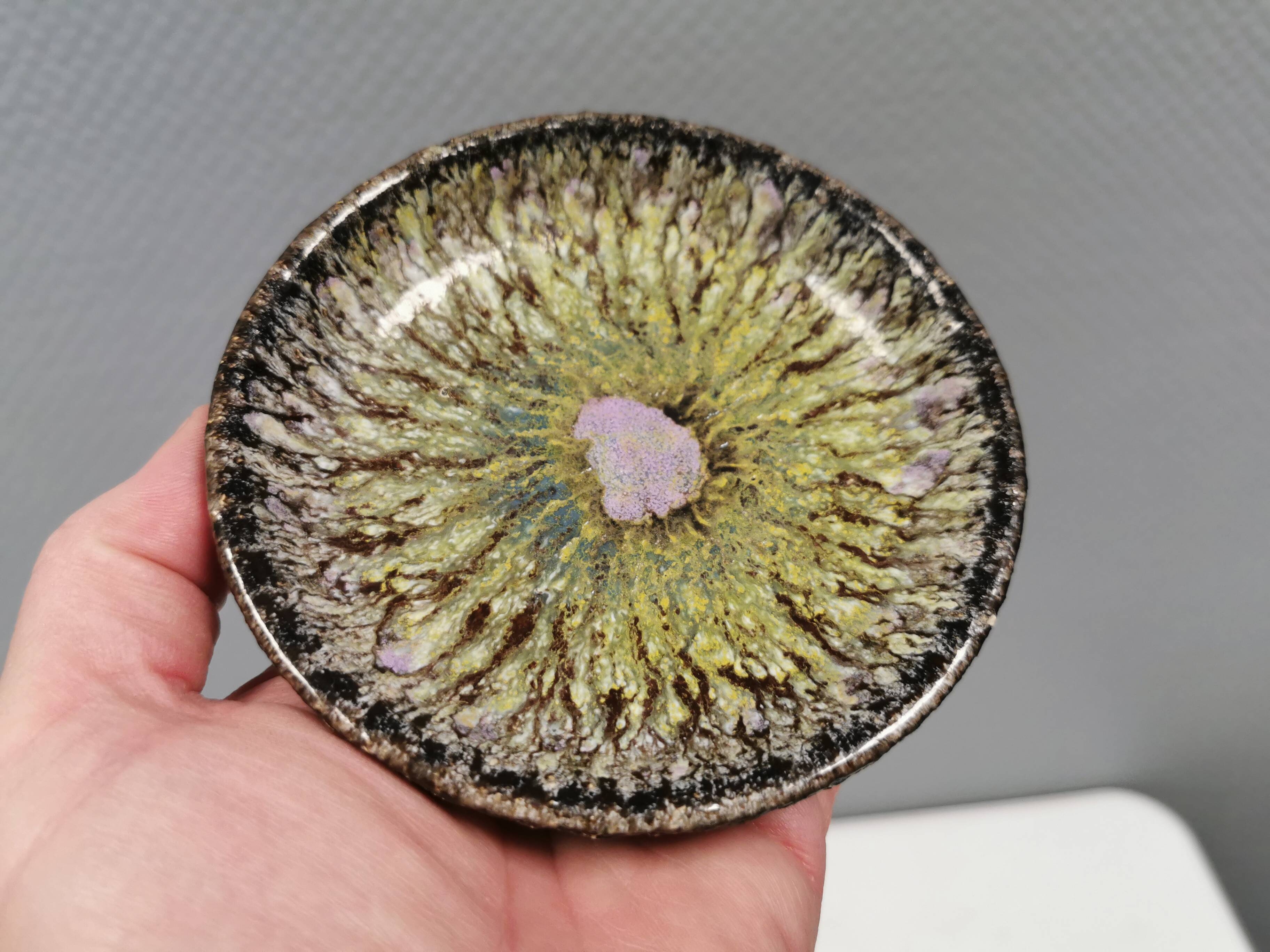 Small ceramic ashtray from Danish Bangholm 1970s