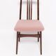 Mid-Century Beech Chair in Pale Pink Boucle, Walnut Wood, by M. Zielinski, Europe, 1960s