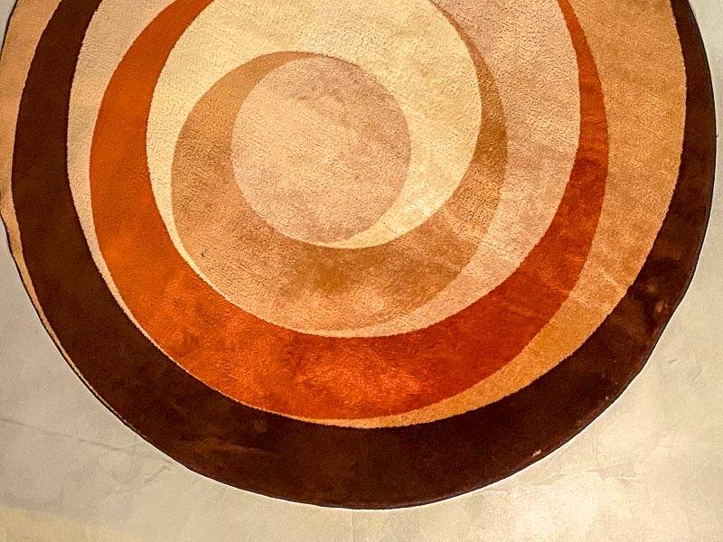 Vintage Bauhaus round rug