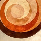 Vintage Bauhaus round rug