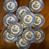 Lot de 12 assiettes David Johston XIXe siècle