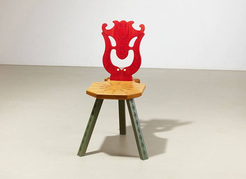 Very rare Museum Chair by Alessandro Mendini for Osvaldo Mastrangelo Italy