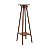 Art Deco tall oak wooden console or pedestal, France 1920s