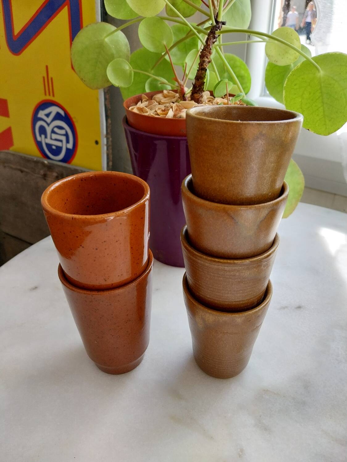 Digoin stoneware cups