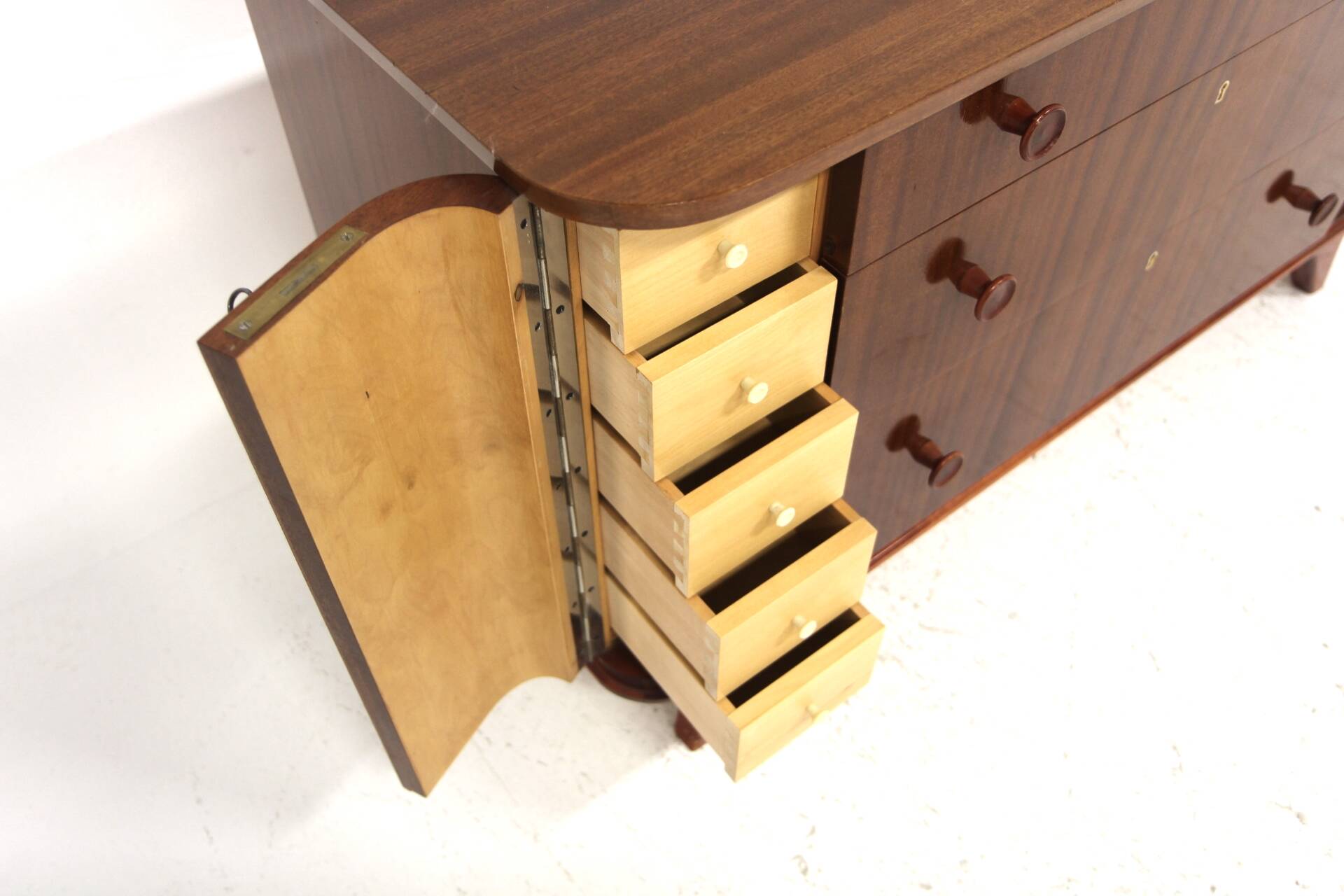 Scandinavian mahogany chest of drawers, Swedish modern, Sweden, 1940