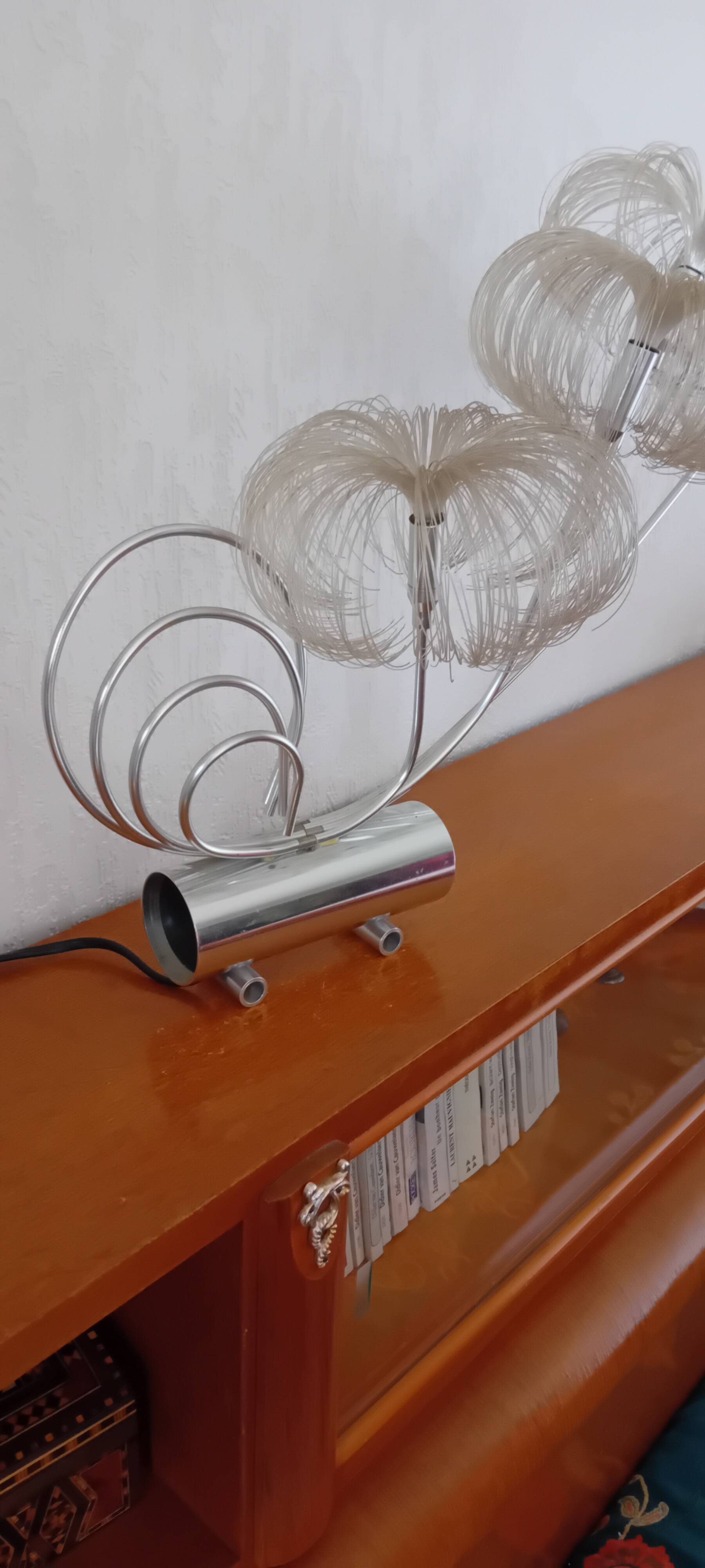 Palm tree lamp with optical fibre