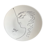Porcelain plate designed by Jean Cocteau