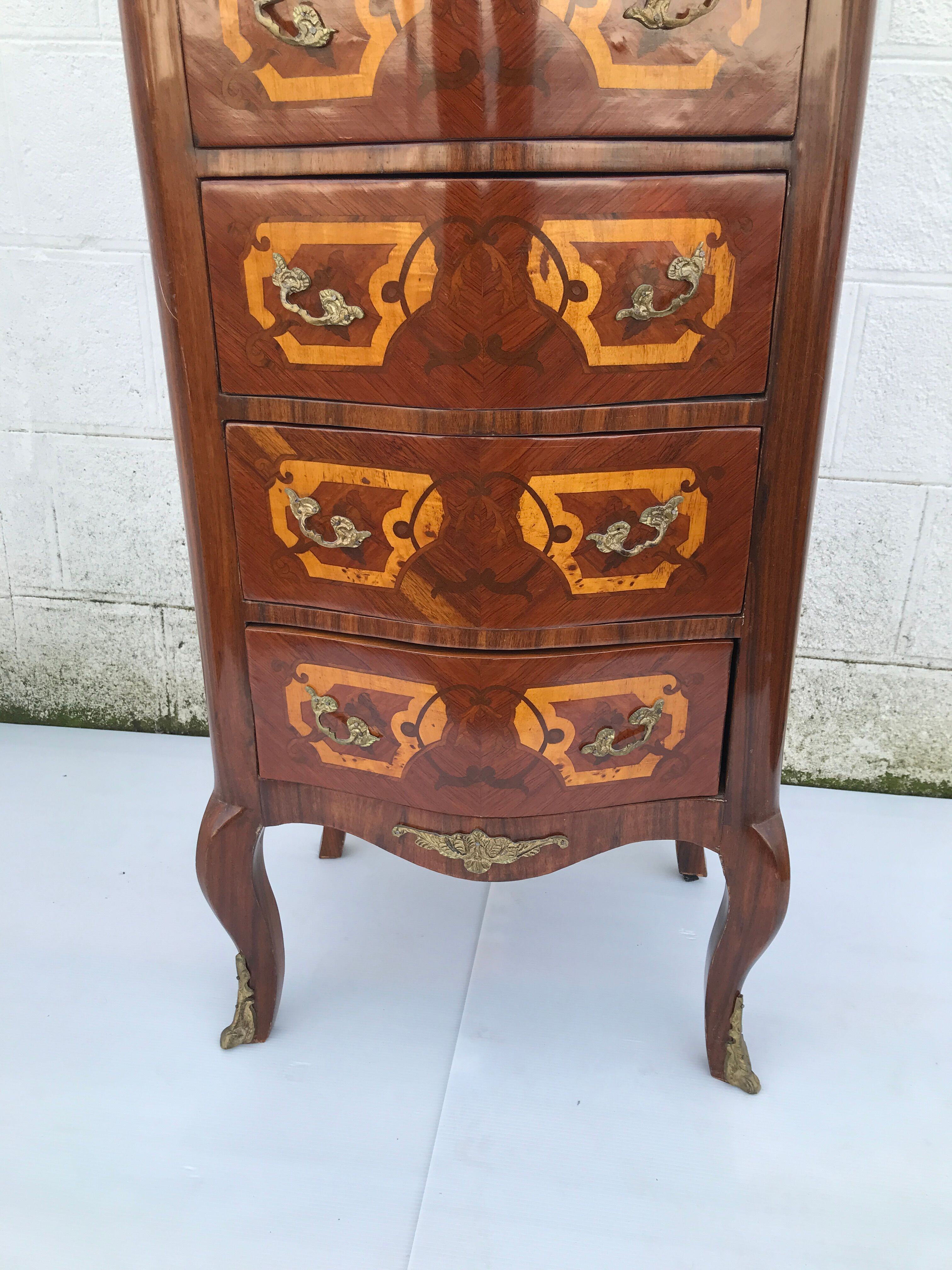Semainier marqueterie  style louis xv