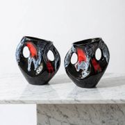 Pair of Vallauris Fat Lava vases