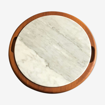 Marble and teak top