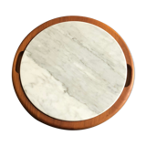 Marble and teak top