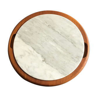 Marble and teak top