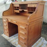 American desk with a "roll top" curtain