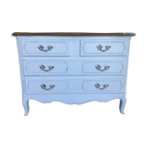 Commode Louis XV blanche patinée rénovée