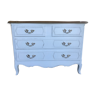 Commode Louis XV blanche patinée rénovée