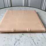 Pink earthenware trivia with bamboo effect Digoin Sarreguemines 50s