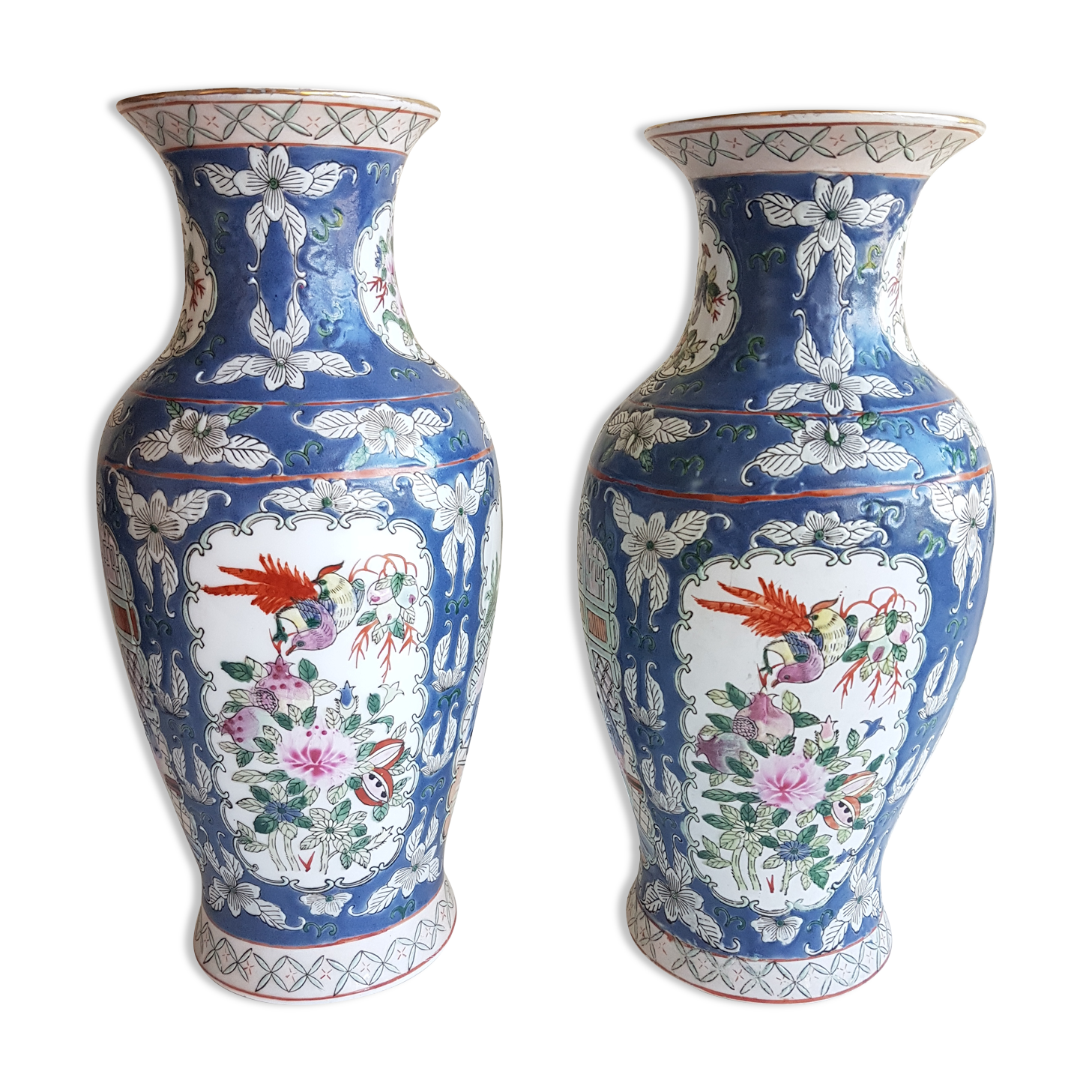 Paire de vases chinois Kangxi