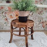 Small vintage bamboo plant holder