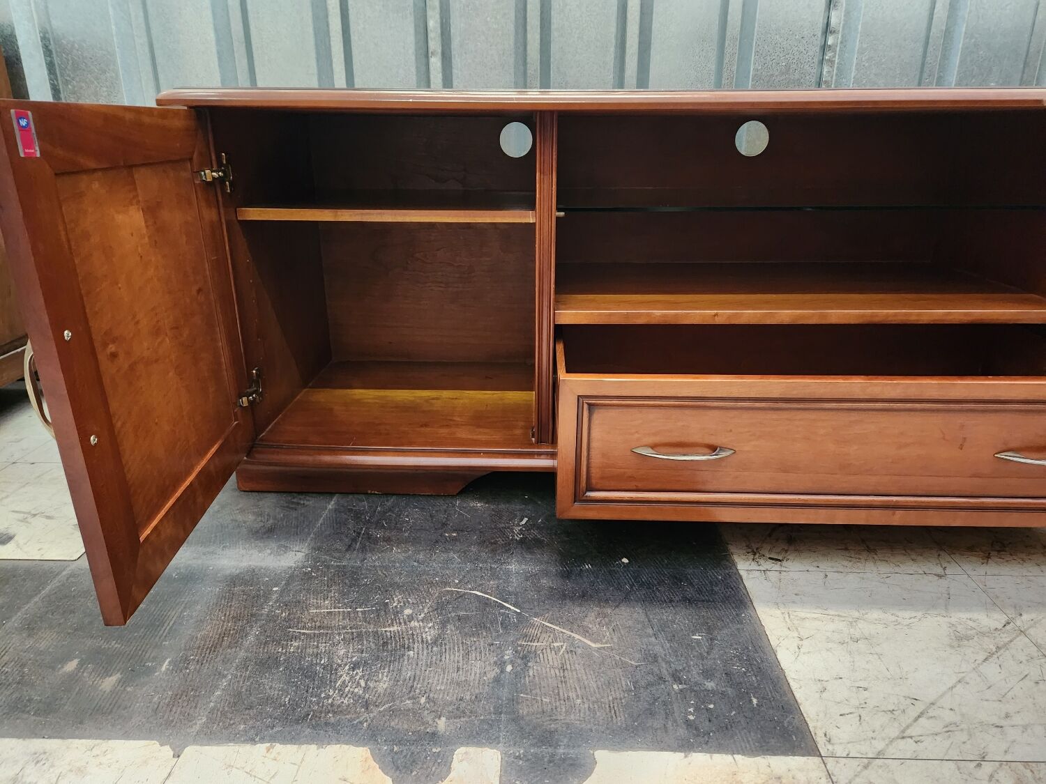 Solid cherry TV stand