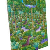 Oil on canvas the jungle signed Cayo Jean Marc title the jungle 1990/2010
