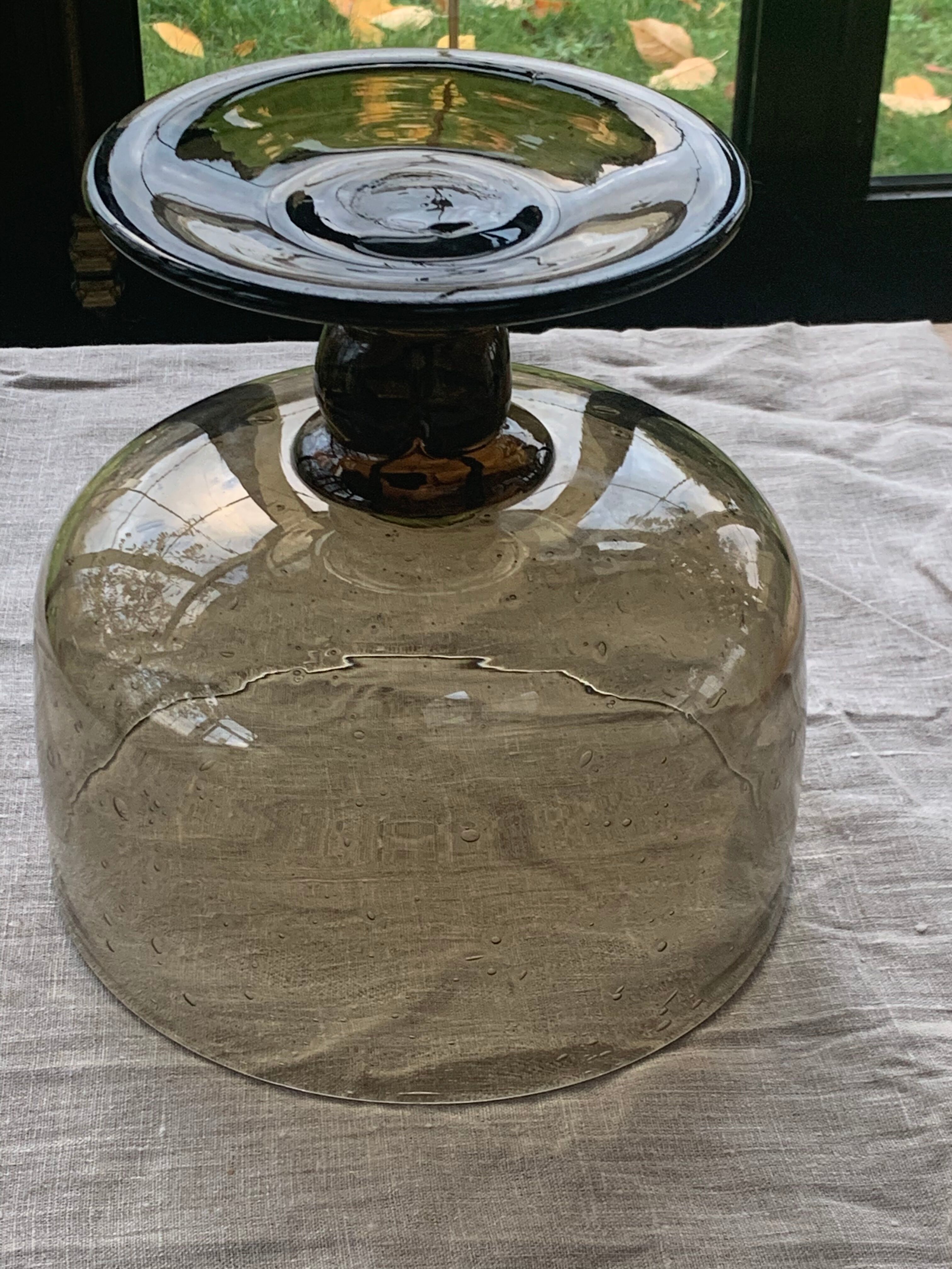 Fruit cup in brown blown glass the vintage France rocker