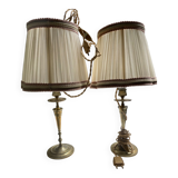 Paire de lampes en laiton