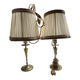 Paire de lampes en laiton