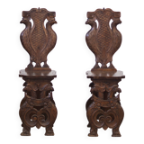 Pair of Hand-Carved Late 19th Century Chairs – Ornate Antique Craftsmanship