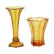 Set of Amber Vases Luxval Américain Art Deco 1935