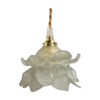 Lampe baladeuse rose en verre