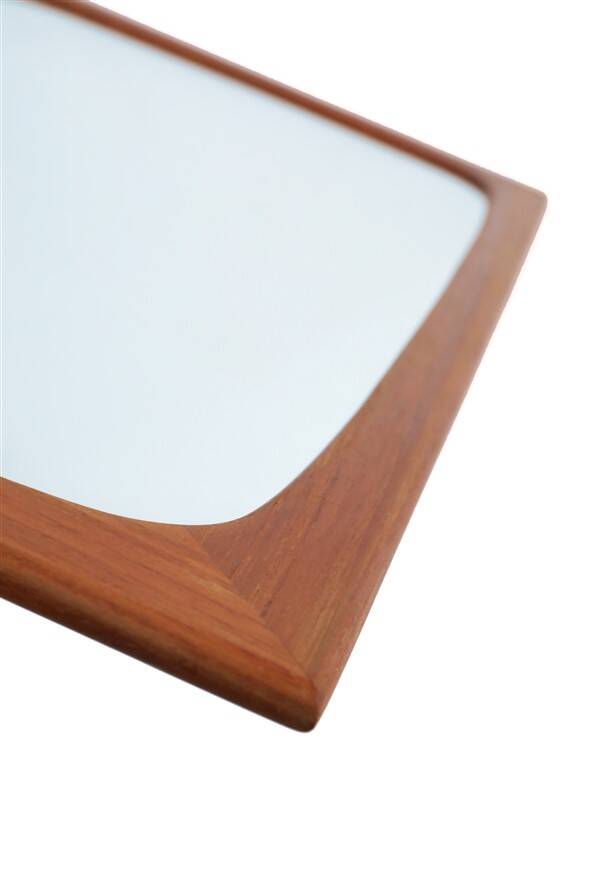 Fully restored mid-century teak mirror / Danish modern design / 1960s