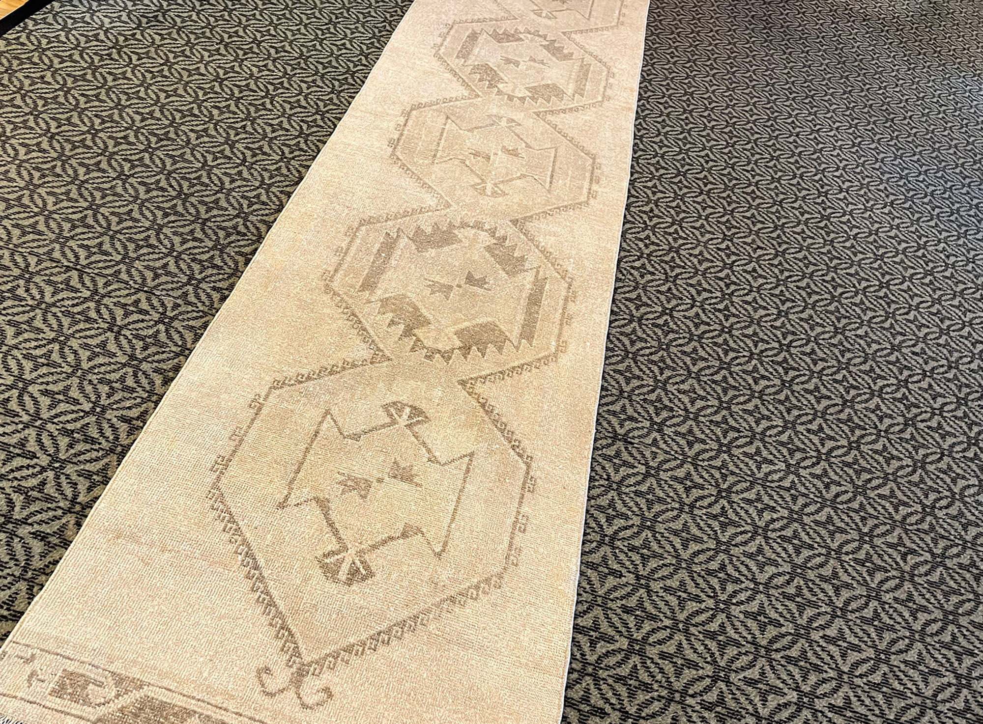 Handmade pastel faded long runner