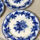 3 flat plates, English ceramic. Brown westhead moore & co