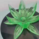 Lampe de nuit en forme de fleur de nénuphar vert, Europe de l'Est