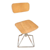 Chaise tabouret industrielle réglable années 1960/70 design vintage en fer