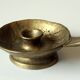 Handmade brutalist heavy brass candle stick - Vintage