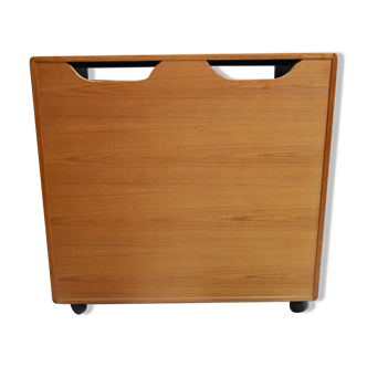 Dyrlund Danish Teak tv cabinet on wheels mid century