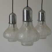 Cascade lamp with 3 glass and chrome shades by WILA, 1960s, Germany