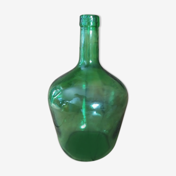 Dame jeanne vert foncé bonbonne touque bouteille ancienne vintage dp0521008